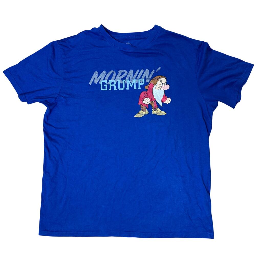DISNEY DISNEYLAND SHIRT GRUMPY SNOW WHITE SEVEN DWARFS L LARGE blue shirt tee